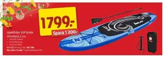 Jula Uppblåsbar sup-bräda 297x76x12,5 cm erbjuda
