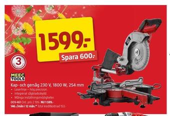 Jula Kap- och gersåg 230 v, 1800 w, 254 mm erbjuda