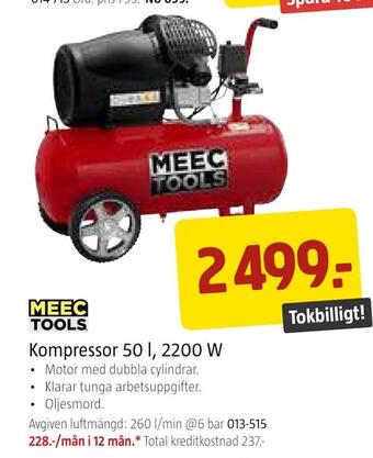 Jula Kompressor 50 l, 2200 w erbjuda