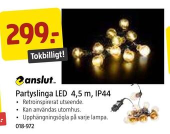 Jula Partyslinga led 4,5 m, ip44 erbjuda