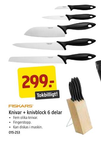 Jula Knivar + knivblock 6 delar erbjuda