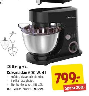 Köksmaskin 600 w, 4 l