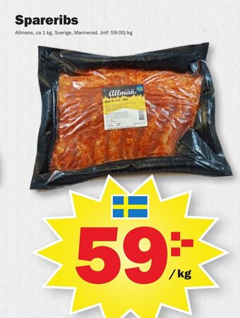 Pekås Spareribs erbjuda