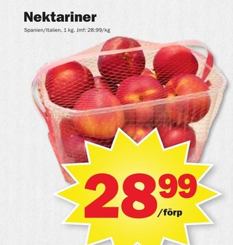 Pekås Nektariner erbjuda
