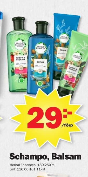 Pekås Schampo, Balsam erbjuda