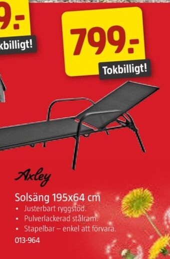 Jula Axley solsäng erbjuda