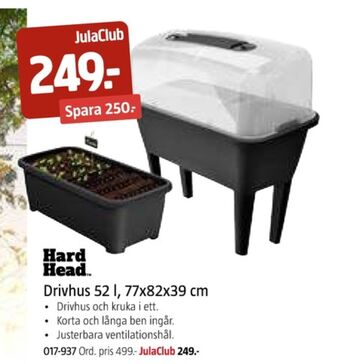 Jula Hard head drivhus erbjuda