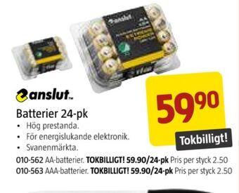 Jula Anslut batterier erbjuda
