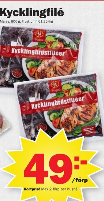 Pekås Kycklingfilé erbjuda