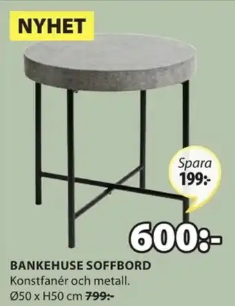 Bankehuse Soffbord Ø50 x H50cm