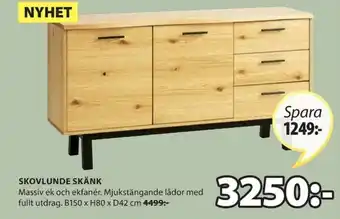 JYSK Skovlunde Skänk 150x80x42cm erbjuda