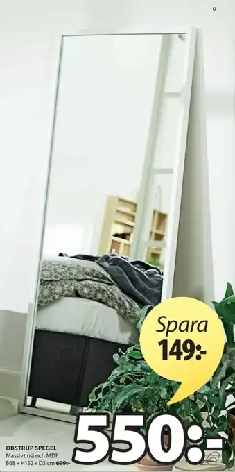 JYSK Obstrup Spegel 68x152x3cm erbjuda