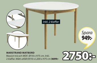 JYSK Marstrand Matbord erbjuda