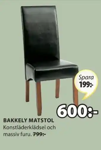 JYSK Bakkely Matstol erbjuda