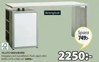JYSK Ullits Skrivbord 140x73x69cm erbjuda