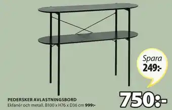 JYSK Pedersker Avlastningsbord 100x76x36cm erbjuda