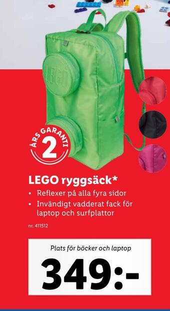 Lidl Lego ryggsäck erbjuda