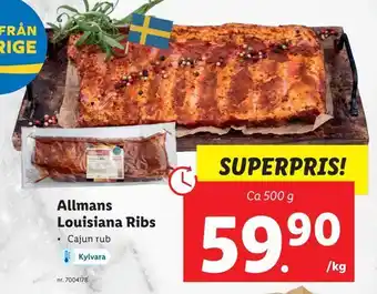 Lidl Allmans louisiana ribs erbjuda
