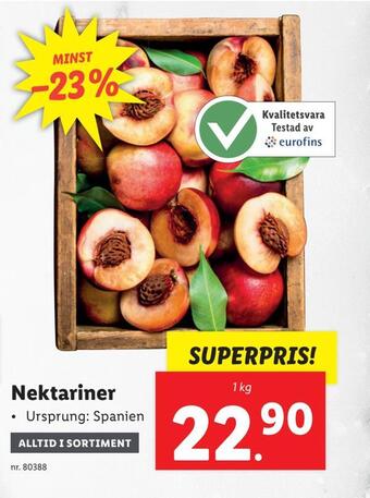 Lidl Nektariner erbjuda