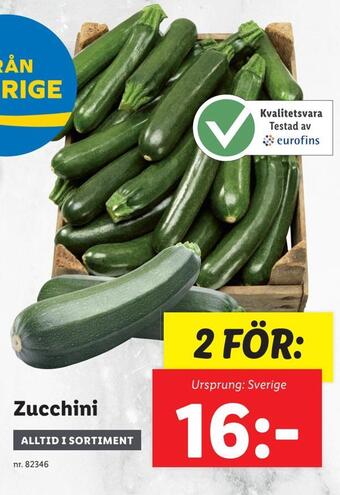 Lidl Zucchini erbjuda