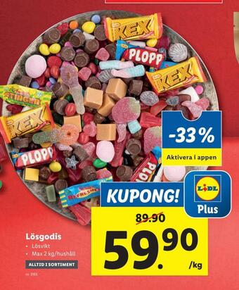 Lidl Lösgodis erbjuda