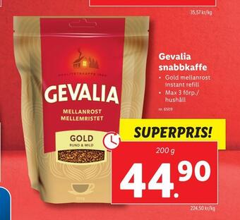 Lidl Gevalia snabbkaffe erbjuda