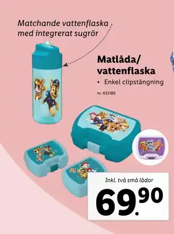 Matlåda/ vattenflaska