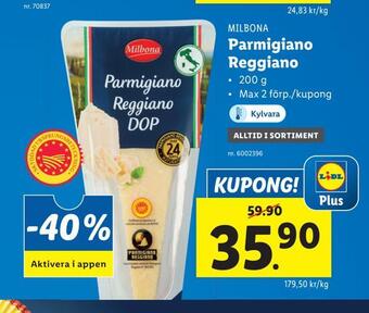 Lidl Parmigiano reggiano erbjuda