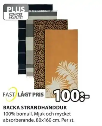 JYSK Backa Strandhandduk 80x160cm erbjuda