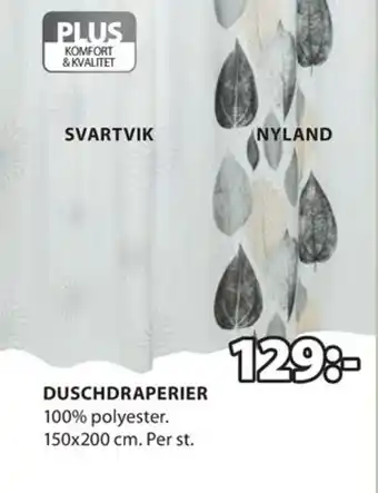 JYSK Duschdraperier 150x200cm erbjuda