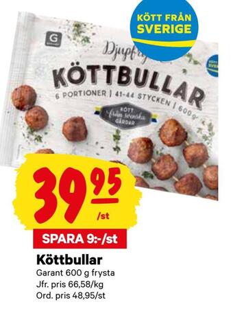 City Gross Köttbullar erbjuda