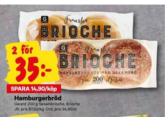 City Gross Hamburgerbröd erbjuda