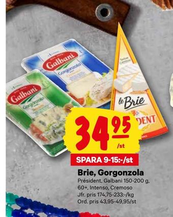 City Gross Brie, gorgonzola erbjuda