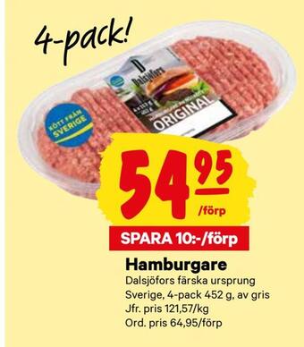 City Gross Hamburgare erbjuda