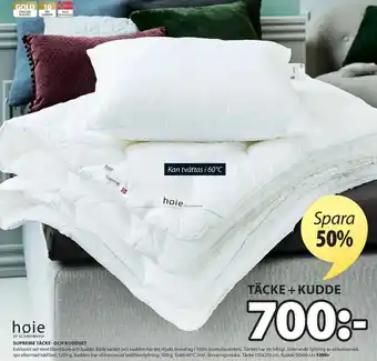 JYSK høie Supreme Täcke-Och Kuddset 50x60cm erbjuda