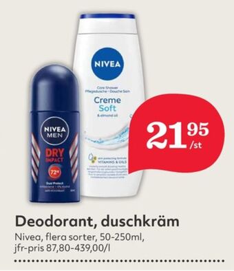 Hemköp Nivea deodorant roll-on erbjuda