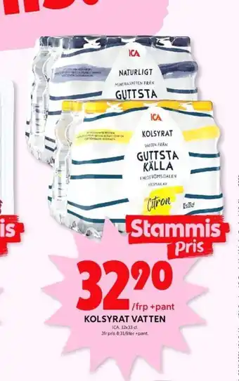 ICA Kvantum Guttsta källa mineralvatten erbjuda