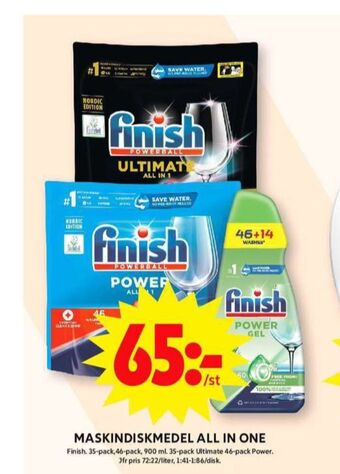 ICA Maxi Finish maskindiskmedel erbjuda