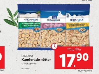 Lidl Eridanous snacks erbjuda