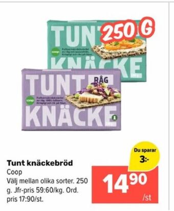 Coop Extra Coop knäckebröd erbjuda