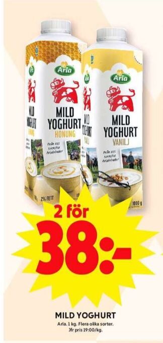 ICA Maxi Arla yoghurt erbjuda