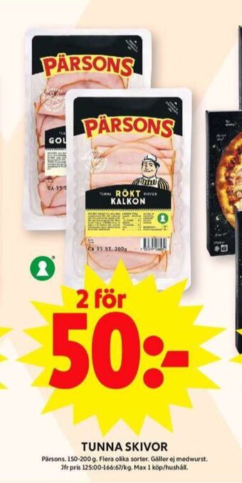 ICA Maxi Pärsons kalkon erbjuda