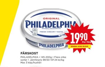 Willys Philadelphia färskost erbjuda