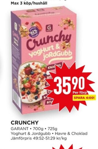 Willys Hemma Crunchy müsli erbjuda
