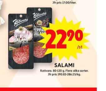 ICA Maxi Kotivara oy salami erbjuda