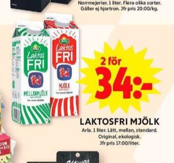 ICA Maxi Arla lättmjölk erbjuda