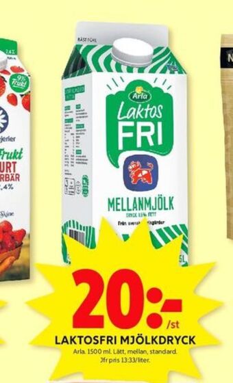 ICA Kvantum Arla lättmjölk erbjuda
