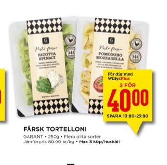 Willys Garant pasta erbjuda
