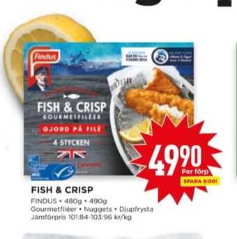 Willys Fish & crisp fiskpinnar erbjuda