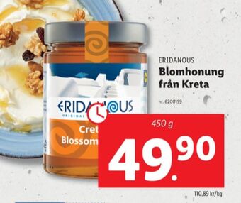 Lidl Eridanous honung erbjuda